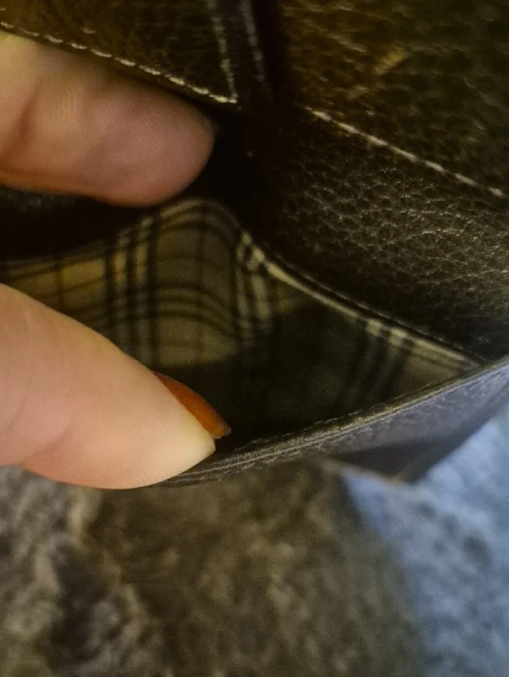 Burberry Men's Pebbled Leather Bifold Wallet